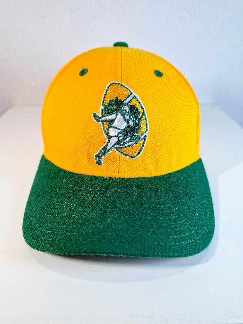 NFL Yellow and Green Baseball Cap with Embroidered Player Logo